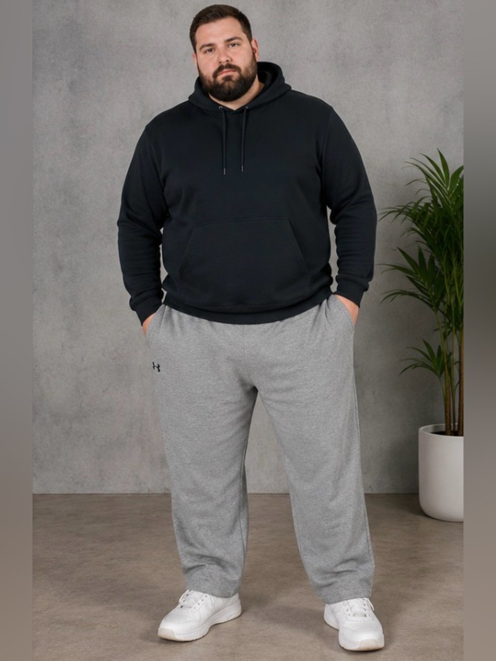 Under Armour Men’s 4XL Gray Loose Fit Sweatpants Fleece Lounge Athletic Pants